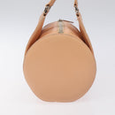 CHANEL Choco Bar Hand Bag Leather Beige Silver CC Auth mr1360-3