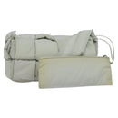 BOTTEGA VENETA MAXI INTRECCIATO Cassette Shoulder Bag Nylon Gray Auth mr1362-1