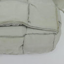 BOTTEGA VENETA MAXI INTRECCIATO Cassette Shoulder Bag Nylon Gray Auth mr1362-11