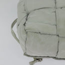 BOTTEGA VENETA MAXI INTRECCIATO Cassette Shoulder Bag Nylon Gray Auth mr1362-12