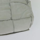 BOTTEGA VENETA MAXI INTRECCIATO Cassette Shoulder Bag Nylon Gray Auth mr1362-13