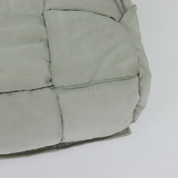 BOTTEGA VENETA MAXI INTRECCIATO Cassette Shoulder Bag Nylon Gray Auth mr1362