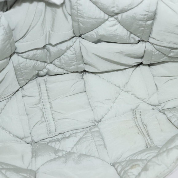 BOTTEGA VENETA MAXI INTRECCIATO Cassette Shoulder Bag Nylon Gray Auth mr1362