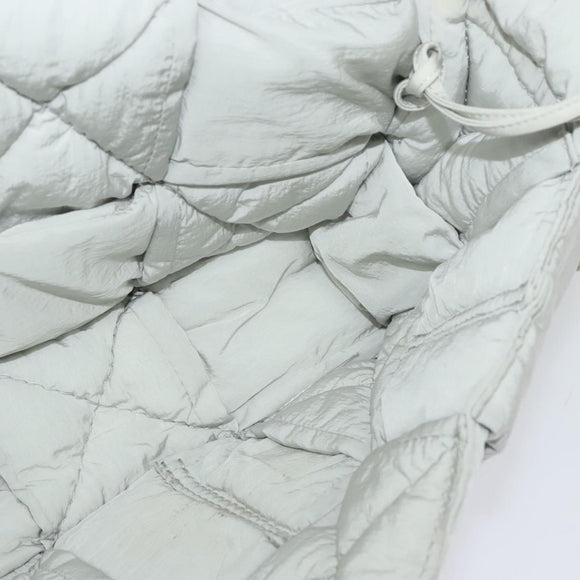 BOTTEGA VENETA MAXI INTRECCIATO Cassette Shoulder Bag Nylon Gray Auth mr1362