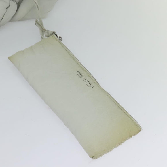 BOTTEGA VENETA MAXI INTRECCIATO Cassette Shoulder Bag Nylon Gray Auth mr1362