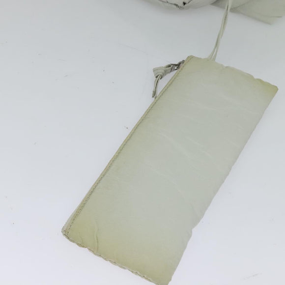 BOTTEGA VENETA MAXI INTRECCIATO Cassette Shoulder Bag Nylon Gray Auth mr1362