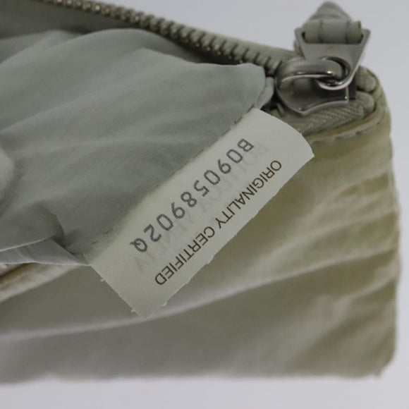 BOTTEGA VENETA MAXI INTRECCIATO Cassette Shoulder Bag Nylon Gray Auth mr1362