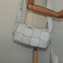 BOTTEGA VENETA MAXI INTRECCIATO Cassette Shoulder Bag Nylon Gray Auth mr1362-27