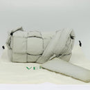 BOTTEGA VENETA MAXI INTRECCIATO Cassette Shoulder Bag Nylon Gray Auth mr1362-28