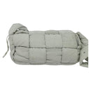 BOTTEGA VENETA MAXI INTRECCIATO Cassette Shoulder Bag Nylon Gray Auth mr1362-3