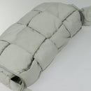 BOTTEGA VENETA MAXI INTRECCIATO Cassette Shoulder Bag Nylon Gray Auth mr1362-6