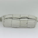 BOTTEGA VENETA MAXI INTRECCIATO Cassette Shoulder Bag Nylon Gray Auth mr1362-9