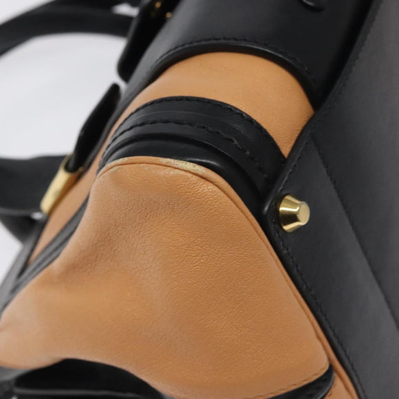 Chloe Little Alice Hand Bag Leather Pink Gold Auth mr1364