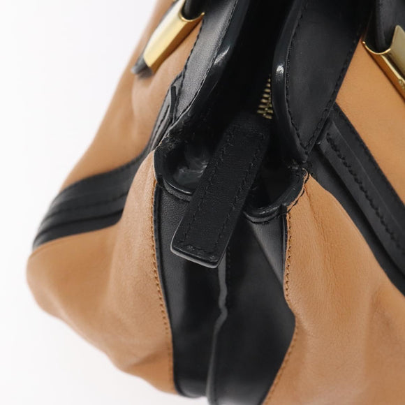 Chloe Little Alice Hand Bag Leather Pink Gold Auth mr1364