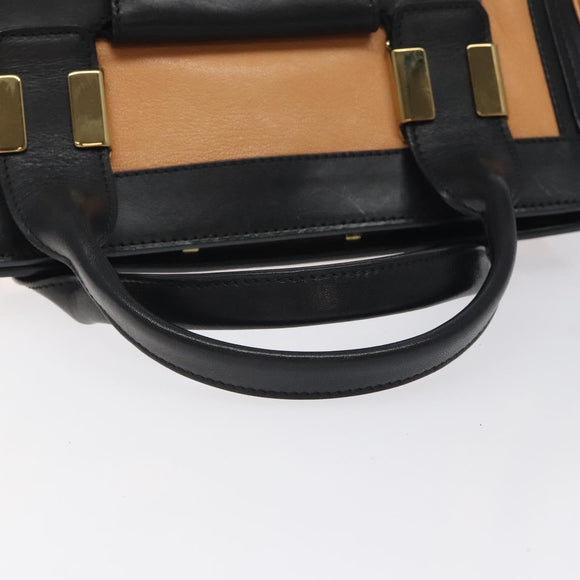 Chloe Little Alice Hand Bag Leather Pink Gold Auth mr1364