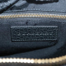 BURBERRY Hand Bag Leather 2way Black Gold Auth mr1365-20