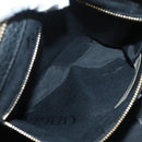 BURBERRY Hand Bag Leather 2way Black Gold Auth mr1365-24