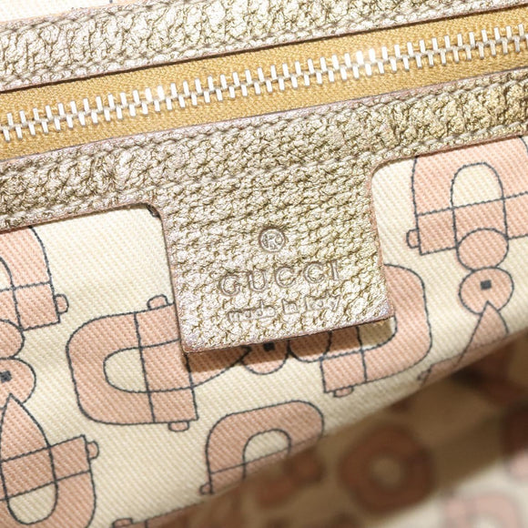 GUCCI GG Canvas Sherry Line Hand Bag Beige Gold 139260 Auth mr1366