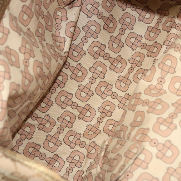 GUCCI GG Canvas Sherry Line Hand Bag Beige Gold 139260 Auth mr1366