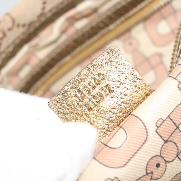 GUCCI GG Canvas Sherry Line Hand Bag Beige Gold 139260 Auth mr1366