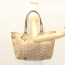 GUCCI GG Canvas Sherry Line Hand Bag Beige Gold 139260 Auth mr1366-22