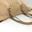 GUCCI GG Canvas Sherry Line Hand Bag Beige Gold 139260 Auth mr1366-6