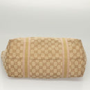 GUCCI GG Canvas Sherry Line Hand Bag Beige Gold 139260 Auth mr1366-5