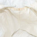 CHANEL Choco Bar Fringe Tote Bag Leather White Silver CC Auth mr1367-18