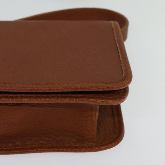 Poro Ralph Lauren Shoulder Bag Leather Brown Gold Auth mr1368