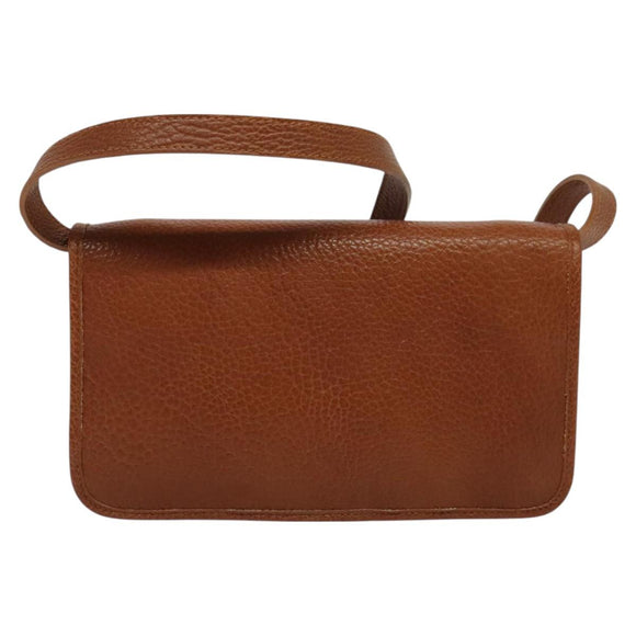 Poro Ralph Lauren Shoulder Bag Leather Brown Gold Auth mr1368