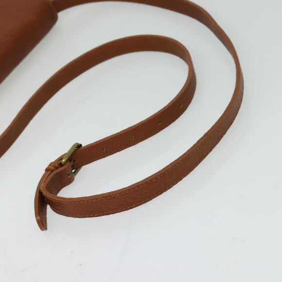 Poro Ralph Lauren Shoulder Bag Leather Brown Gold Auth mr1368