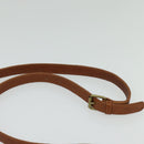 Poro Ralph Lauren Shoulder Bag Leather Brown Gold Auth mr1368-8