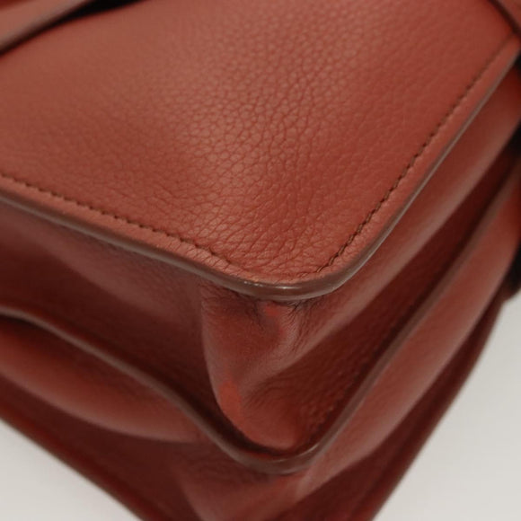 Chloe Abbey Hand Bag Leather 2way Brown Gold Auth mr1375