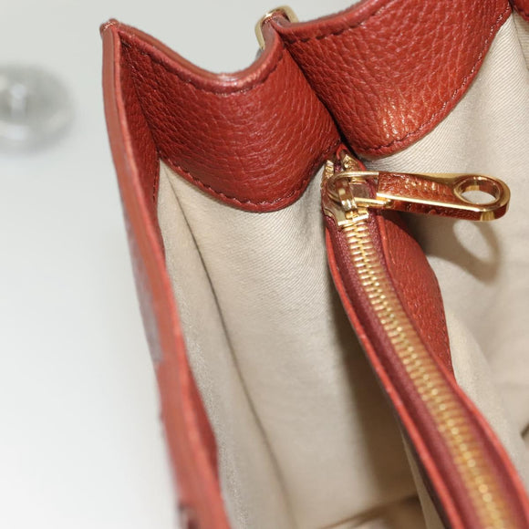 Chloe Abbey Hand Bag Leather 2way Brown Gold Auth mr1375