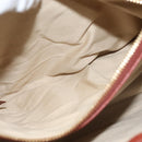 Chloe Abbey Hand Bag Leather 2way Brown Gold Auth mr1375-38