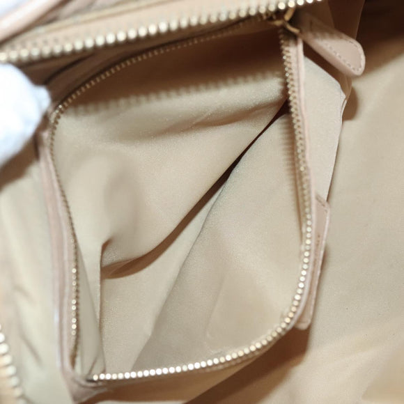 Christian Dior Canage Hand Bag Nylon Beige Gold Auth mr1376