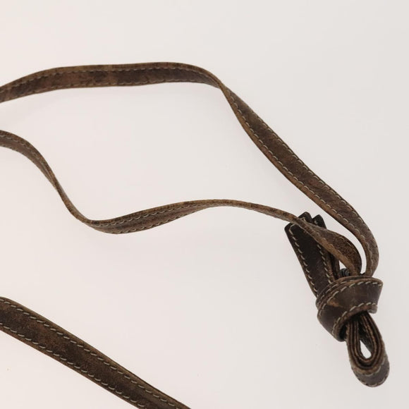 LOEWE Day Planner Cover Shoulder Bag Suede Leather 2Set Brown Auth mr1380