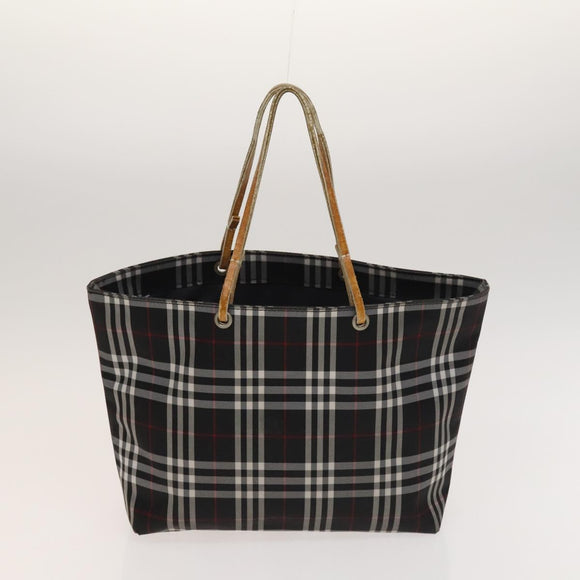 BURBERRY Nova Check Hand Bag Nylon 2Set Red Black Auth mr1381