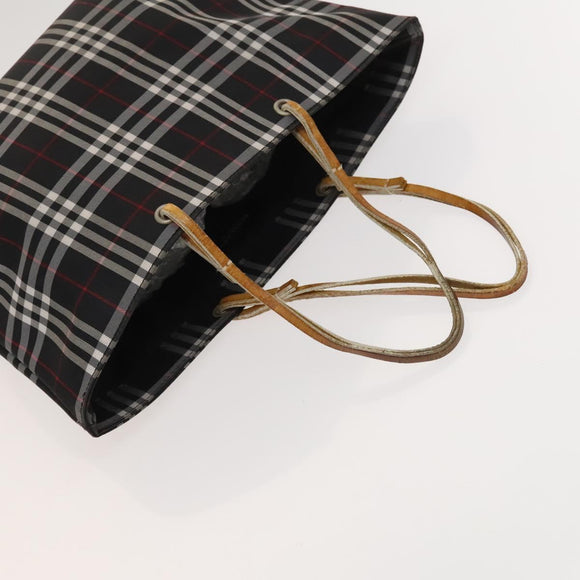 BURBERRY Nova Check Hand Bag Nylon 2Set Red Black Auth mr1381