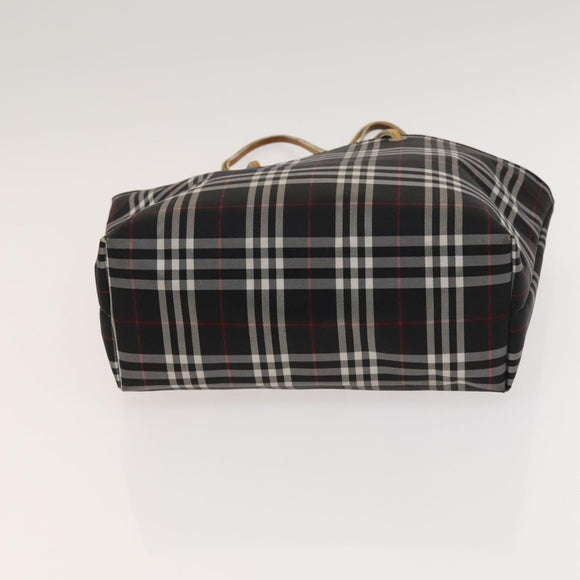 BURBERRY Nova Check Hand Bag Nylon 2Set Red Black Auth mr1381