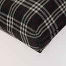 BURBERRY Nova Check Hand Bag Nylon 2Set Red Black Auth mr1381-16