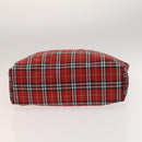 BURBERRY Nova Check Hand Bag Nylon 2Set Red Black Auth mr1381-7