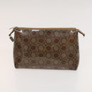 Salvatore Ferragamo Hand Bag Vinyl 2 Set Brown Auth mr1382-13