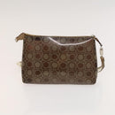 Salvatore Ferragamo Hand Bag Vinyl 2 Set Brown Auth mr1382-14