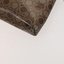Salvatore Ferragamo Hand Bag Vinyl 2 Set Brown Auth mr1382-20