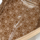 Salvatore Ferragamo Hand Bag Vinyl 2 Set Brown Auth mr1382-9