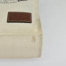 BALLY Crystalia XS Hand Bag Canvas 2way White Gold Auth mr1384-14