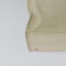 BALLY Crystalia XS Hand Bag Canvas 2way White Gold Auth mr1384-15