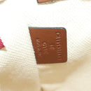 BALLY Crystalia XS Hand Bag Canvas 2way White Gold Auth mr1384-11