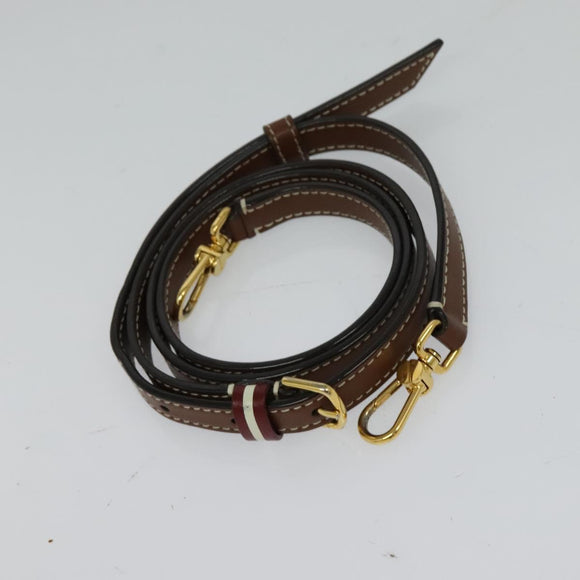 BALLY Crystalia XS Hand Bag Canvas 2way White Gold Auth mr1384